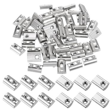 Imagem de PATIKIL M6 Rolos redondos em porcas de mola, 50 peças, série 4545, porcas de mola de aço carbono para perfil de extrusão de alumínio de 10 mm, impressora 3D, ferramentas faça-você-mesmo, montagem de