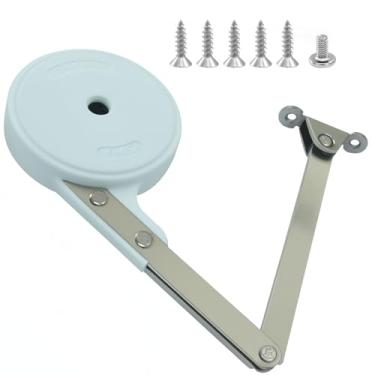 Imagem de Hordion Pacote com 2 dobradiças para caixa de brinquedos de fechamento macio, dobradiças de suporte de tampa para caixa de madeira baú de cedro