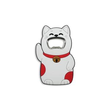 Imagem de GOOFBALLS Abridor de garrafas magnético engraçado – abridor de cerveja com frases hilárias – ímã forte para geladeira ou caverna masculina – ótimo presente para amantes de cerveja, pais, amigos – gato