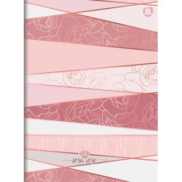Imagem de Caderno Costurado Flexível Animativa, 32 folhas, Gramatura 90, Capa Dura - Hot Stamping, Rosa Rose, Pacote com 10