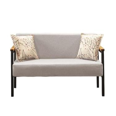 Imagem de Poltrona 02 Lugares Estilo Industrial Minas - Gonçalves Decor, Linho N