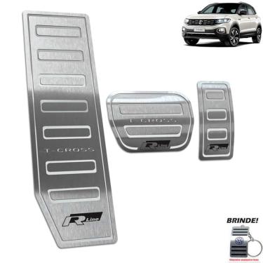 Imagem de Descanso + Pedaleiras T-Cross R-Line Gravação em Prata