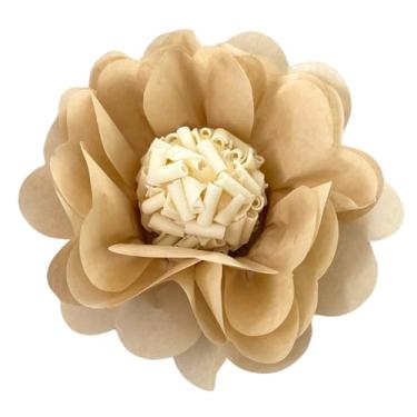 Imagem de 50 Forminhas Flor Doces Finos Super Volume Tons Neutros (creme)