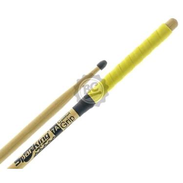 Imagem de Baqueta Spanking Comfort Grip 7A com Ponta de Nylon Amarela cabo emborrachado e menos lisa 116743