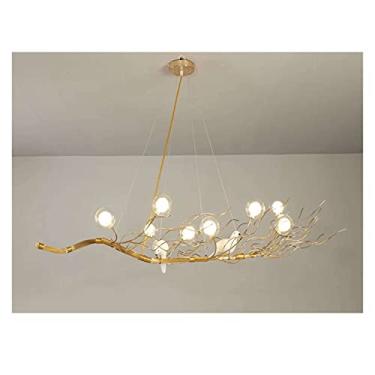 Imagem de Lustres Pingente Retro Ramo de Ferro Led Pingente Lustres Lustre Sala de Jantar Led Lustre Iluminação Ninho de Pássaro LED Luminárias Penduradas Luminária (Cor: E) (Cor: G)