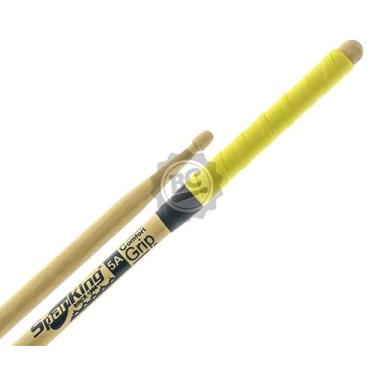 Imagem de Baqueta Spanking Comfort Grip 5A Amarela com cabo emborrachado mais pegada e menos lisa (116740)