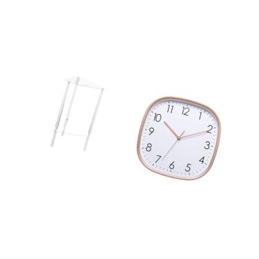 Imagem de Fenteer Mesa Lateral Minimalista de Acrílico com Design de Relógio de Parede Digital, Mesa de Cabeceira Moderna E Arte Vintage para Decoração de Sala de Estar