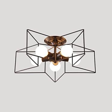 Imagem de 5-Luzes - - Luminária de teto Lustre pentagrama colorido fofo Personalidade moderna Sala de estar Sala de jantar Casa Quarto infantil Luz de teto, suporte E27 Vida interessante, decoração mo