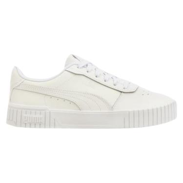 Imagem de Big Kid's Puma Carina 2.0 Jr Tênis White-White-Silver (386185 02) - 7