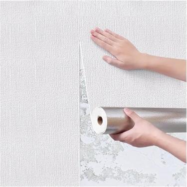 Imagem de Papel De Parede De Espuma Autoadesivo,painéis De Parede Acolchoados à Prova De Som,papel De Contato De Parede De Textura De Linho Para Escritório De Quarto, One Color, 3.28x65.62ft/100x2000cm