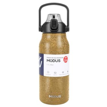 Imagem de Garrafa Termica 1700mL de Aço Inoxidável Isolada de Grande Capacidade com Canudo (Caqui Craquelado)