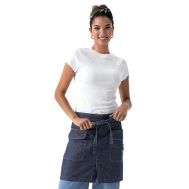 Imagem de Chef Works Avental unissex Craftsman Half Bistrô, azul índigo, tamanho único