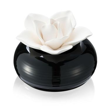 Imagem de Honeydak 1 difusor de óleo essencial de flor, pedra branca, cerâmica, porcelana, difusor de óleo passivo, melhora o sono e alivia o estresse, não elétrico, feito à mão, mesas decorativas para mesa