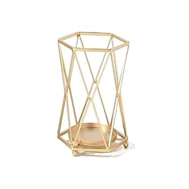Imagem de Castiçal estilo nórdico castiçais geométricos de ferro forjado decoração de casa artesanato de metal castiçal candelabros de velas suporte de vela para mesa