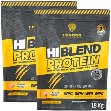 Imagem de 2x Whey Protein Hi-Blend 1,8kg Leader Nutrition - Diversos Sabores, Ch