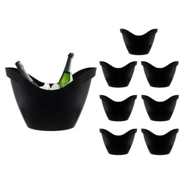 Imagem de Champanheira 8l Kit 10pçs Acrílico Resistente Premium (PRETO)