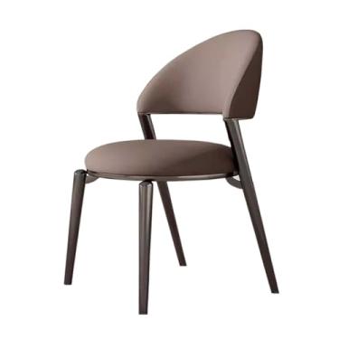 Imagem de Conjunto de 4 cadeiras para sala de jantar de cozinha, cadeiras modernas para sala de jantar, encosto curvo, cadeiras redondas de sala de jantar estofadas, cadeiras laterais sem braços, cadeiras