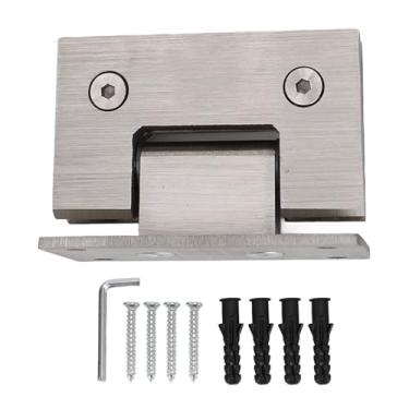 Imagem de Dobradiças de porta de chuveiro de vidro Parede de gabinete de aço inoxidável resistente de 90 graus para peças de reposição de hardware de vidro para portas e armários de