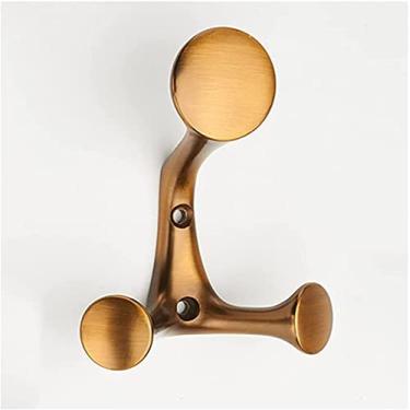 Imagem de Cabideiro montado na parede de liga de zinco gancho para casaco de 10 cm resistente com três garras usado para pendurar casacos, lenços, bolsas, toalhas, chaves, chapéus, chapéus, cabideiro,