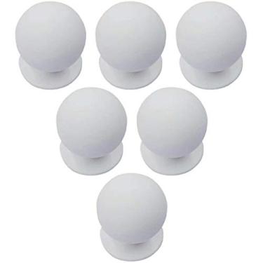 Imagem de 6 peças de desenho animado infantil guarda-roupa porta doce maçaneta moderna puxador de gaveta puxadores de porta puxadores de gaveta ferragens de armário de móveis (orifício único branco prateado)