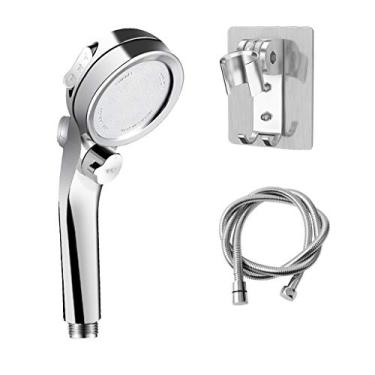 Imagem de WYUYIWH Cabeça de chuveiro pressurizada de mão cabeça de chuveiro pressurizada doméstica cabeça de chuveiro banheiro chuveiro