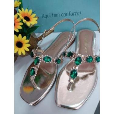 Imagem de Rasteirinha Ouro Verde TAM 36 - D'Mullyer