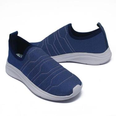 Imagem de Tenis Feminino Bordado - Anabe Calçados, Azul, 36