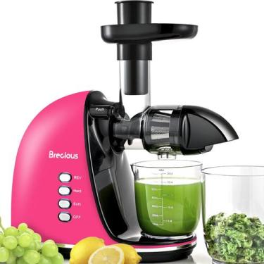 Imagem de Espremedor BRECIOUS Slow Masticating Cold Press 2 velocidades rosa