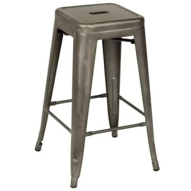 Imagem de Banqueta Tolix Atlas Alta em Aço Carbono - Tatu Bola Móveis, Bronze