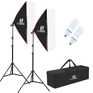 Imagem de Kit de Iluminação Viena Sou Foto | Softbox 50x70cm, Tripé 1,90m e Lâmpadas 150W