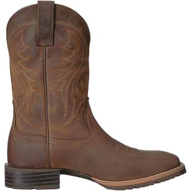 Imagem de Ariat Bota Western Hybrid Rancher – Bota masculina de couro, bico quadrado, Marrom, 14