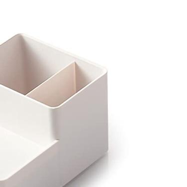 Imagem de Acouto Prateleira de Mesa de Grande Capacidade, Conjunto DIY de Tamanho, Suporte de Arquivo ABS e Gaveta, para, Cinza e Branco (Porta-canetas gaveta branco cinza)