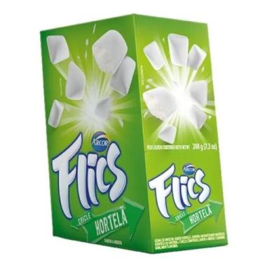 Imagem de Chiclete flics hortela 221gr com 12 cartelas - ARCOR DO BRASIL LTDA