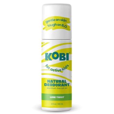 Imagem de Kobi Desodorante roll-on para crianças, pré-adolescentes, meninos, meninas - natural, sem alumínio, força esportiva - Lime Twist