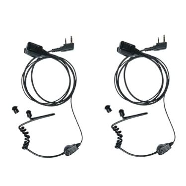 Imagem de Sarcia Fones de ouvido Walkie Talkies de 2 pinos K Head com tubo acústico PTT preto Covert Air para Baofeng UV-5R UV82 BF-888S BF-F8HP Kenwood NX-1200 NX-1300 RT15 RT21 RT22 RT68 rádio bidirecional