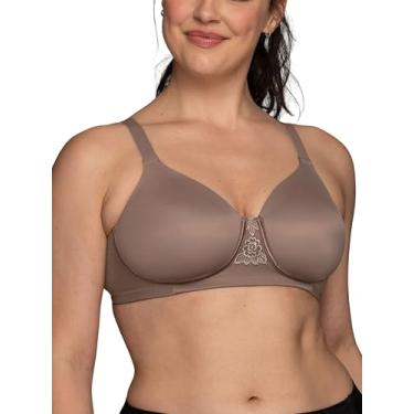 Imagem de Vanity Fair Sutiã feminino completo de beleza nas costas, tecido elástico em 4 vias, bojos levemente forrados até H, Sem aro - nogueira, 38C