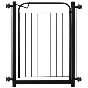Imagem de Portao Grade Para Cachorros Cercado Pet Ajustavel 78cm Ate 153cm Protecao Segura Para Caes e Criancas(Preto 78cm A 83cm)