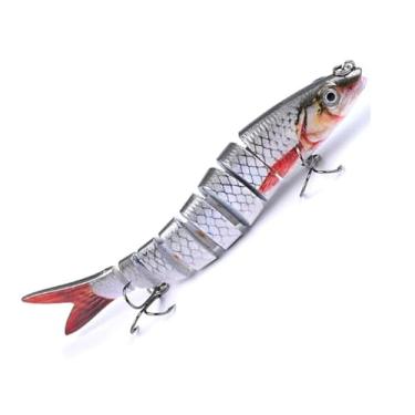 Imagem de Isca Artificial Big Bait Articulada, 14 cm, 8 Segmentos, Branca, para Pesca Japonesa