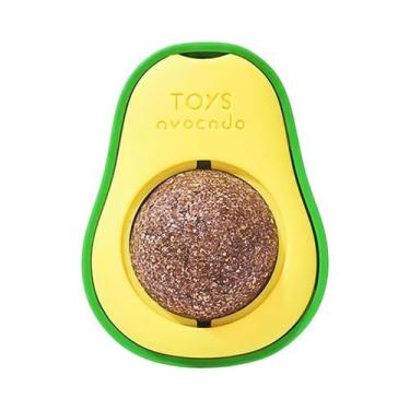 Imagem de Brinquedo Abacate com Catnip para Gatos  Bola Prensada, Antiestresse, 