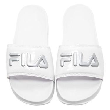 Imagem de Chinelo Infantil Fila Drifter, Branco, Rosa claro, 34