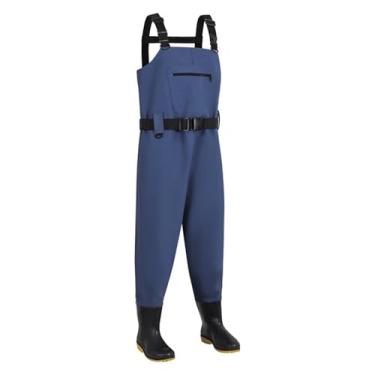 Imagem de Hip Waders Calças de pesca azuis impermeáveis, botas Oxford antiderrapantes de nylon(40 EU)
