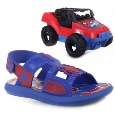 Imagem de Sandália Masculina Infantil Homem Aranha Buggy Grendene 22940-Masculino