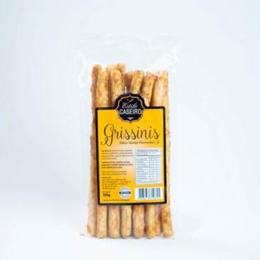 Imagem de Estilo Caseiro Grissini Sabor Queijo Parmesão, Palitos de Pão Crocantes, Snack Artesanal
