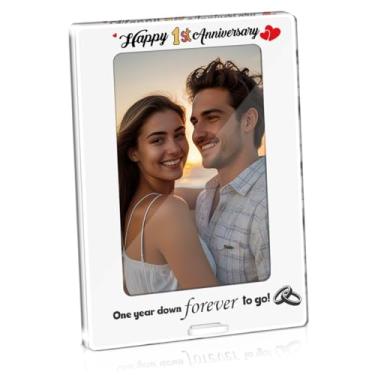 Imagem de Moldura de casal de aniversário de 1 ano, 10 x 15 cm, presentes românticos para casais, marido e esposa