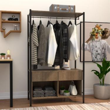 Imagem de Guarda Roupa Casal Industrial Preto/Demolição Maka Albarn