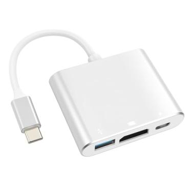 Imagem de Adaptador USB-C 3 em 1 para HDMI 4K, USB 3.0 e Carga PD Alta Performance Imagem e Energia sem Limites, Transmita, Carregue e Expanda. Conecte MacBook, Samsung DEX e Thunderbolt 3 Multimídia Premium