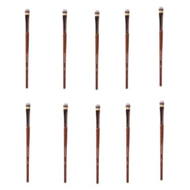 Imagem de 10 Pincel Profissional para Corretivo Linha Madeira Macrilan