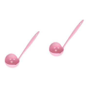 Imagem de HOMSFOU 2 peças 2 1 colheres de sopa coador para cozinhar escorredor com fenda panela de sopa colher escumadeira concha ranhurada coador filtro separador peneira de macarrão