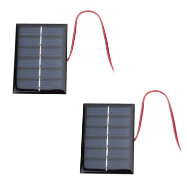 Imagem de Briny River 2 peças 0,3 W 3 V painel solar de silicone policristalino 65 * 48 mm para câmeras brinquedos sevices eletrônicos com cabo de 15 cm