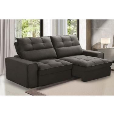 Imagem de Sofá 3 Lugares Retrátil Reclinável 230cm Veludo Narbone Ferguile